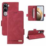 For vivo V40 Lite 5G / Y300 5G IDN Magnetic Clasp Leather Phone Case(Red)