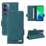 For vivo Y19s Magnetic Clasp Leather Phone Case(Green)