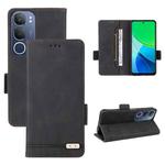 For vivo Y19s Magnetic Clasp Leather Phone Case(Black)