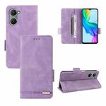 For vivo Y18 / Y03 Magnetic Clasp Leather Phone Case(Purple)