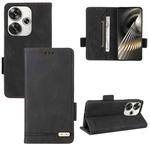 For Xiaomi Redmi Turbo 3 Magnetic Clasp Leather Phone Case(Black)