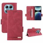 For Redmi Note 14 Pro 4G Magnetic Clasp Leather Phone Case(Red)