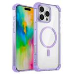 For iPhone 16 Pro Transparent MagSafe Magnetic Phone Case(Purple)