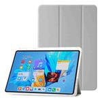 For Huawei MatePad 11.5S Clear Acrylic 3-Fold Leather Tablet Case(Grey)