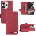 For Xiaomi Poco F6 Magnetic Clasp Leather Phone Case(Red)