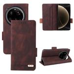 For Xiaomi 15 Ultra Magnetic Clasp Leather Phone Case(Brown)