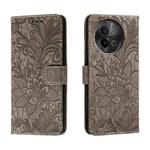 For vivo S18E Lace Flower Embossing Flip Leather Phone Case(Grey)