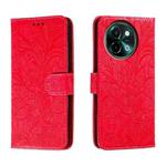 For vivo Y38 Lace Flower Embossing Flip Leather Phone Case(Red)