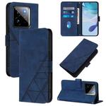 For Realme GT7 Pro 5G Crossbody 3D Embossed Flip Leather Phone Case(Blue)