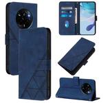 For Realme Narzo 80 Pro Crossbody 3D Embossed Flip Leather Phone Case(Blue)