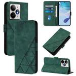 For Realme Neo7 Turbo 5G Crossbody 3D Embossed Flip Leather Phone Case(Green)
