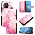 For Blackview Shark 8 PT003 Marble Pattern Flip Leather Phone Case(Pink Purple Gold)