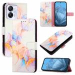 For Blackview Color 8 PT003 Marble Pattern Flip Leather Phone Case(Galaxy Marble White)