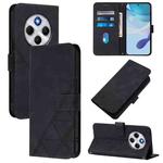 For Xiaomi Poco M7 5G / C75 4G Crossbody 3D Embossed Flip Leather Phone Case(Black)