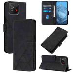 For Asus ROG Phone 8 Crossbody 3D Embossed Flip Leather Phone Case(Black)