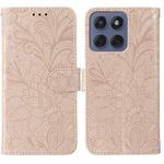 For Motorola Edge 60 Fusion 5G Lace Flower Embossing Flip Leather Phone Case(Rose Gold)