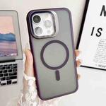 For iPhone 15 Pro Max J3 Magsafe Frame Bracket Shockproof Phone Case(Dark Purple)