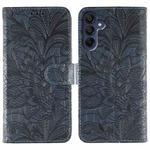 For Samsung Galaxy A16 4G / 5G / A26 5G Lace Flower Embossing Flip Leather Phone Case(Dark Blue)