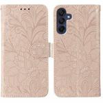 For Samsung Galaxy A56 5G Lace Flower Embossing Flip Leather Phone Case(Rose Gold)