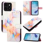 For ZTE Blade A35 / A55 PT003 Marble Pattern Flip Leather Phone Case(Galaxy Marble White)