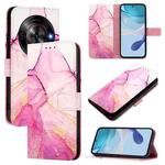 For ZTE Blade A75 5G / Nubia Focus PT003 Marble Pattern Flip Leather Phone Case(Pink Purple Gold)