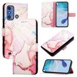 For ZTE Blade A53 Pro PT003 Marble Pattern Flip Leather Phone Case(Rose Gold)