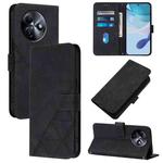 For Itel S24 Crossbody 3D Embossed Flip Leather Phone Case(Black)