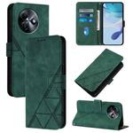 For Itel S24 Crossbody 3D Embossed Flip Leather Phone Case(Green)