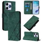 For Itel A90 Crossbody 3D Embossed Flip Leather Phone Case(Green)