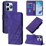 For Itel A90 Crossbody 3D Embossed Flip Leather Phone Case(Purple)