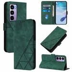 For Itel City 100 Crossbody 3D Embossed Flip Leather Phone Case(Green)