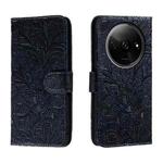 For Xiaomi Redmi A3 Lace Flower Embossing Flip Leather Phone Case(Dark Blue)