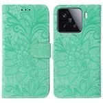 For Xiaomi 15 Lace Flower Embossing Flip Leather Phone Case(Green)