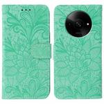 For Xiaomi Poco C61 4G Global Lace Flower Embossing Flip Leather Phone Case(Green)