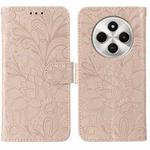 For Xiaomi Poco C75 4G / Poco M7 Lace Flower Embossing Flip Leather Phone Case(Rose Gold)