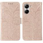 For Xiaomi Poco X7 Pro Lace Flower Embossing Flip Leather Phone Case(Rose Gold)