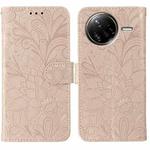 For Xiaomi Poco F7 Ultra / Redmi K80 Pro Lace Flower Embossing Flip Leather Phone Case(Rose Gold)