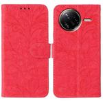 For Xiaomi Poco F7 Ultra / Redmi K80 Pro Lace Flower Embossing Flip Leather Phone Case(Red)