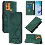 For Oukitel C33 Crossbody 3D Embossed Flip Leather Phone Case(Green)