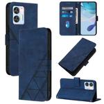 For Oukitel C35 / C36 Crossbody 3D Embossed Flip Leather Phone Case(Blue)
