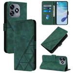 For Oukitel C51 Crossbody 3D Embossed Flip Leather Phone Case(Green)