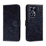 For Honor 90 GT Lace Flower Embossing Flip Leather Phone Case(Dark Blue)