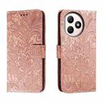 For Honor X50i+ Lace Flower Embossing Flip Leather Phone Case(Rose Gold)