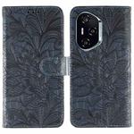 For Honor 400 Lace Flower Embossing Flip Leather Phone Case(Dark Blue)