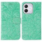 For Honor 400 Lite Lace Flower Embossing Flip Leather Phone Case(Green)