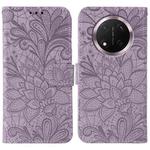 For Honor Magic7 Lite / X9c Lace Flower Embossing Flip Leather Phone Case(Purple)