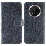 For Honor Magic7 Lite / X9c Lace Flower Embossing Flip Leather Phone Case(Dark Blue)