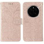 For Honor Magic7 Pro Lace Flower Embossing Flip Leather Phone Case(Rose Gold)