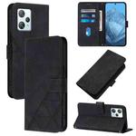 For Blackview A53 Crossbody 3D Embossed Flip Leather Phone Case(Black)