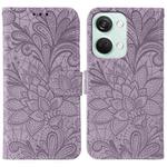 For OnePlus Nord 3 5G / Ace 2V Lace Flower Embossing Flip Leather Phone Case(Purple)